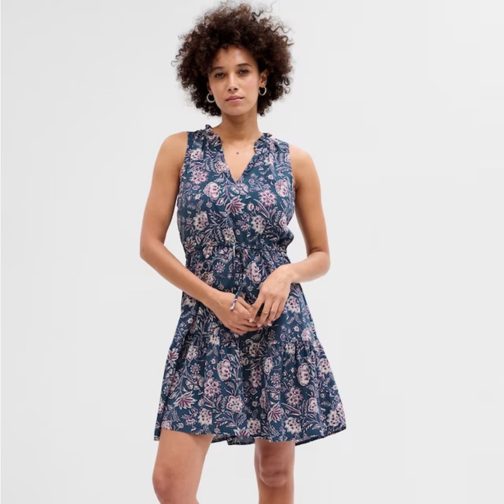Gap Factory Sleeveless Splitneck Mini Dress